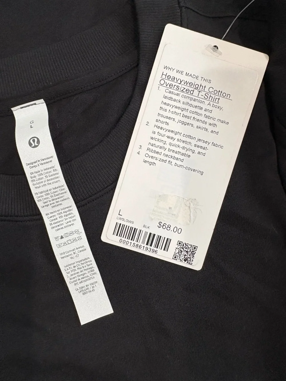 Lululemon Heavyweight Oversized cotton Tee shirt